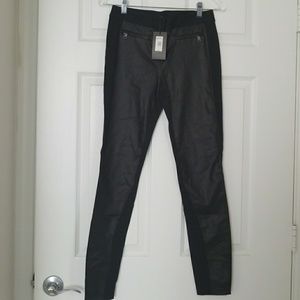 New Armani Exchange Black Shiny Pants